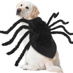 Dog Halloween Spider Costume Scary Pet Outfit Funny Cosplay for Cats Dogs
